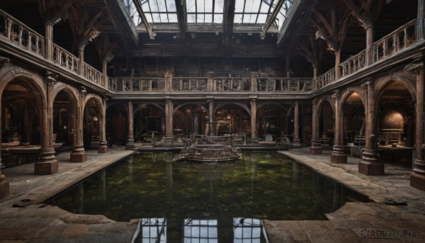 A indoors framed by the beauty of a calm day