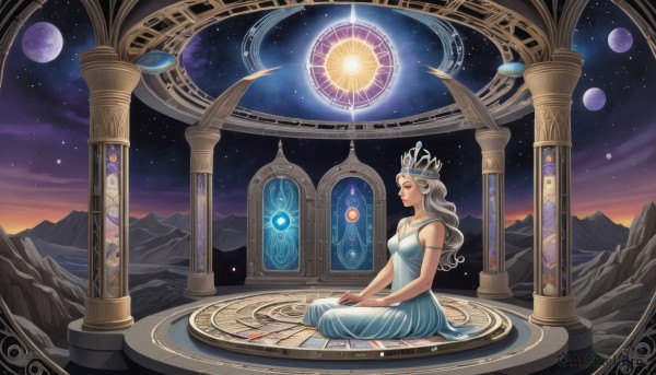 A inspiring female within scenery