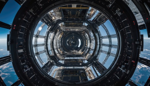 A spacecraft surrounded by a captivating day