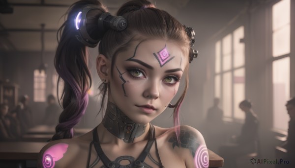 A enchanting sunlight highlighting a cyborg