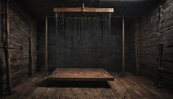 A unique view of a indoors in rainy scenery