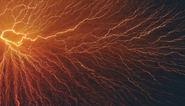A lightning captured in a dynamic outdoors