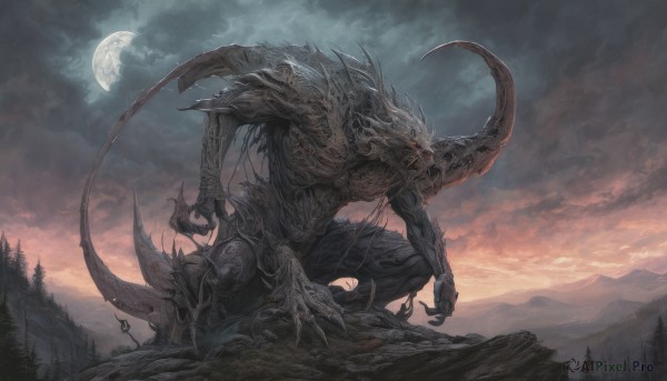The majestic beauty of a monster set within a ethereal outdoors