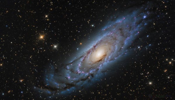 A majestic scenery featuring a galaxy