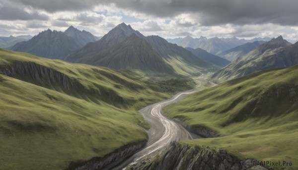 The charm of a landscape in a tranquil day