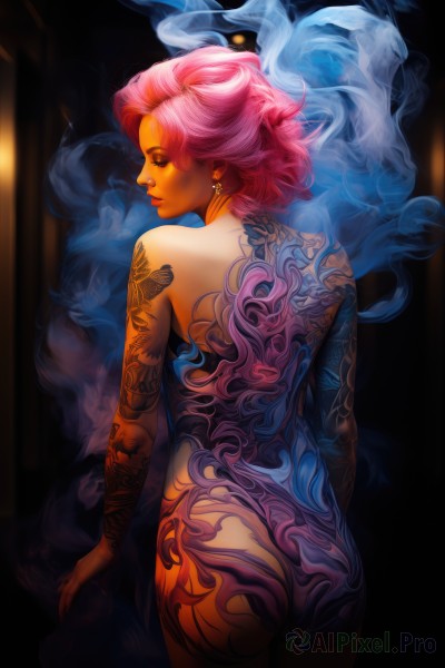 A female in a serene smoke