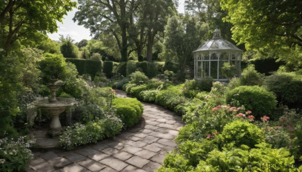 A stunning view of a garden in day
