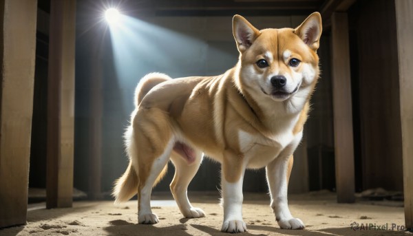 A majestic dog within a vivid day