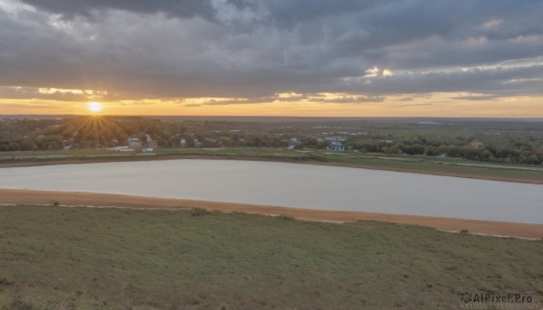 outdoors,sky,cloud,water,tree,no humans,sunlight,cloudy sky,grass,building,nature,scenery,forest,sunset,mountain,sun,horizon,road,field,river,landscape,hill,ocean,beach,sand,shore