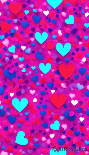 multiple girls,heart,no humans,pink theme,heart background,glowing,scenery,colorful