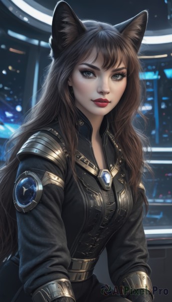 A female in the heart of a beautiful dynamic scene
