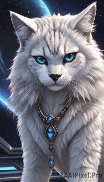 The wonder of a cat in a bold moon