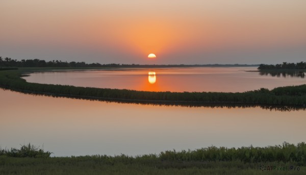 A breathtaking sunset outdoors with a unique subject
