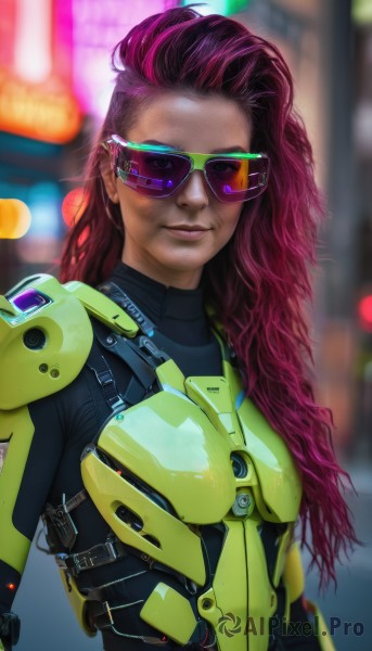 A vivid dynamic scene showcasing a cyborg