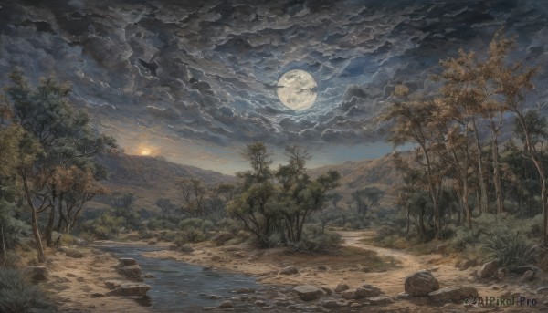 A inspiring view of a landscape in sunset outdoors