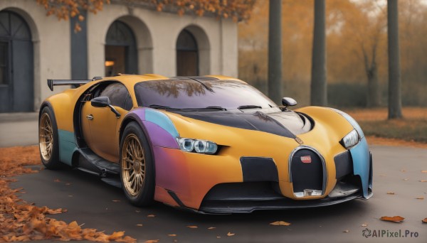 A motor vehicle set against the backdrop of a serene outdoors