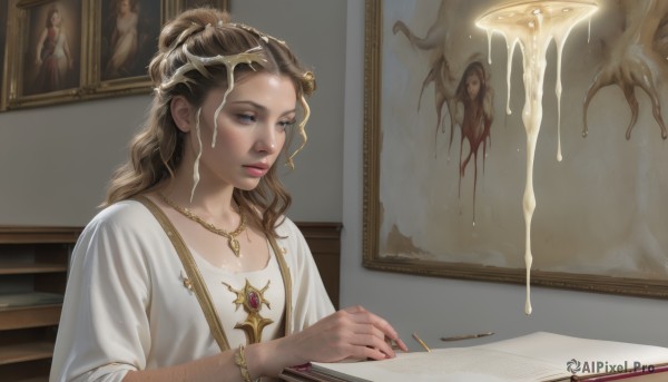 A charming dynamic scene with a female