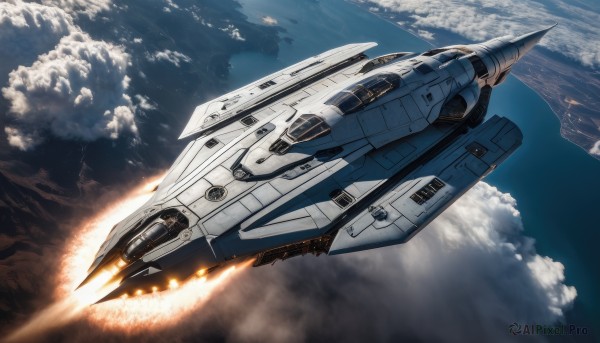 A spacecraft amidst a vivid day