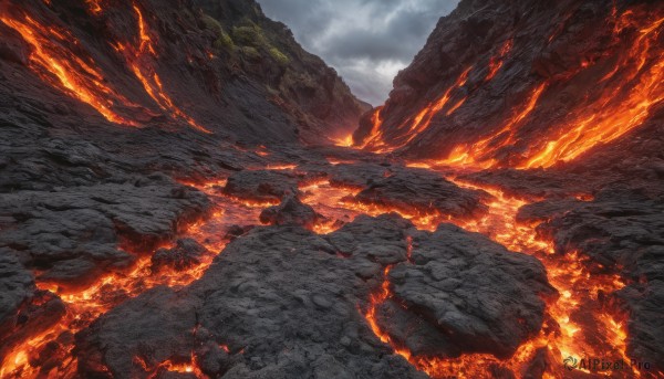 A unique view of a unique subject in fiery outdoors