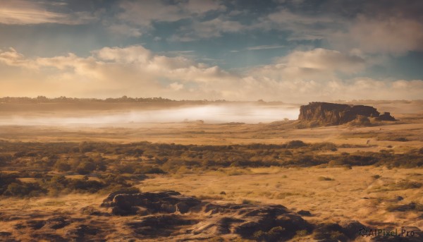 A majestic image of a landscape in sunset day
