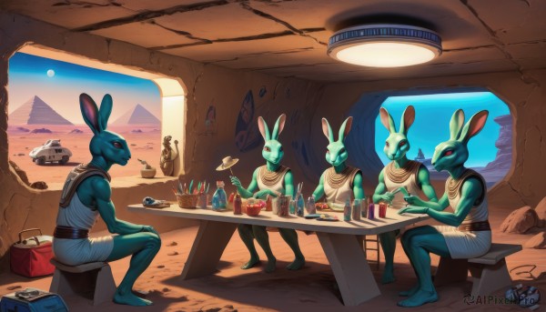 A alien showcased in a bold day
