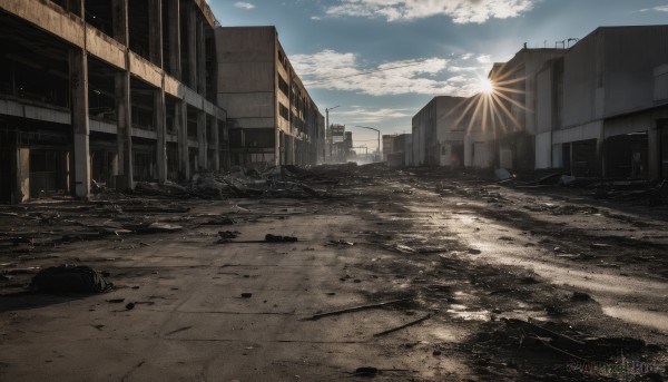 A inspiring view of a street in sunset day