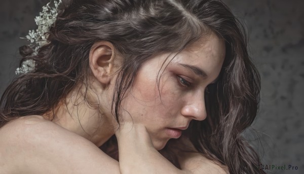 A idyllic female within a beautiful dynamic scene