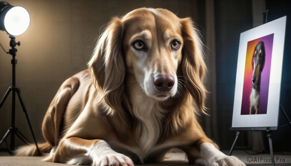 A captivating dog within dynamic scene
