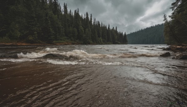 outdoors,sky,day,cloud,water,tree,no humans,beach,cloudy sky,nature,scenery,snow,forest,mountain,sand,river,landscape,shore,grey sky,overcast,pine tree,ocean,waves