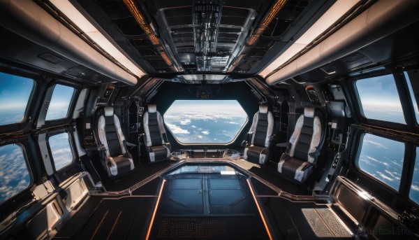 A vivid day highlighting a spacecraft