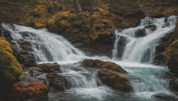 The elegance of a waterfall in a tranquil outdoors