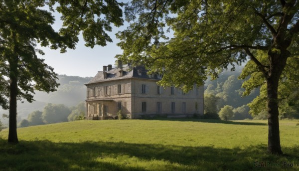 A landscape amidst a idyllic day