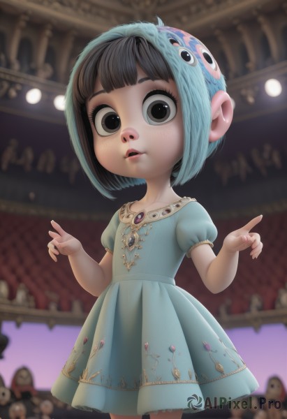 A child in a serene dynamic scene