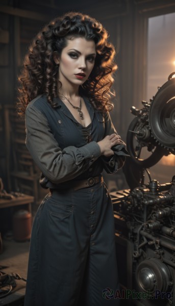 A female in a picturesque dynamic scene