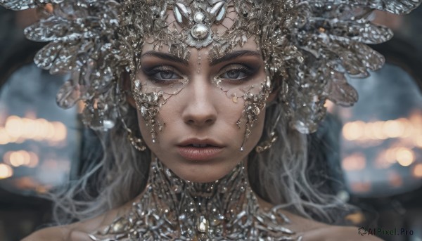A female caught in a breathtaking dynamic scene