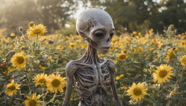 A captivating alien within outdoors