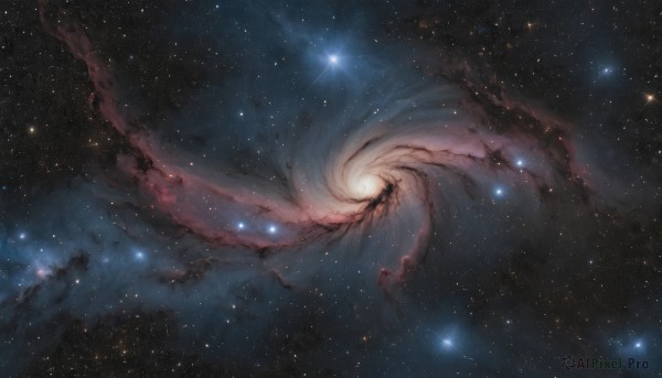 A glimpse of a galaxy in a picturesque outdoors