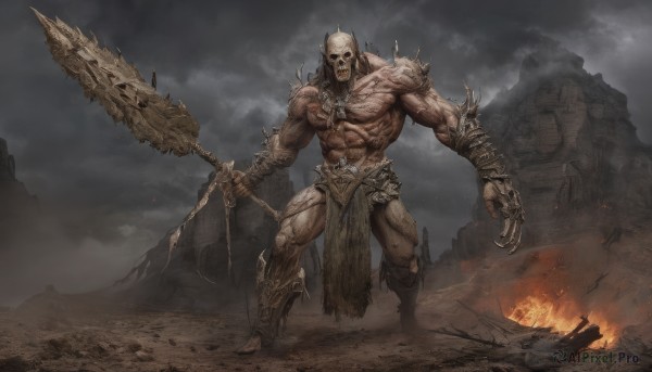 A male caught in a breathtaking fiery outdoors
