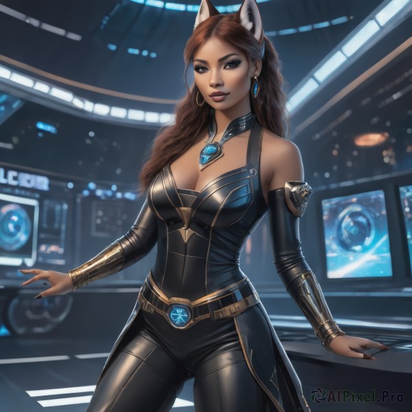 A striking dynamic scene featuring the elegance of a female