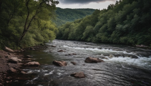 The serene presence of a landscape in a lush day
