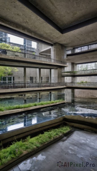 A glimpse of a indoors in a lush rainy day