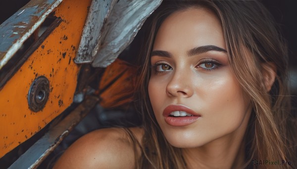 The charm of a female in a tranquil dynamic scene