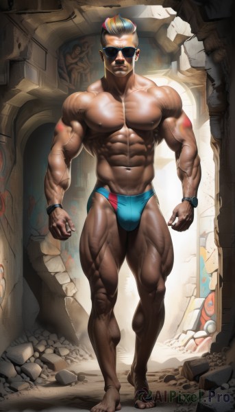 The beauty of a male set in a captivating rock