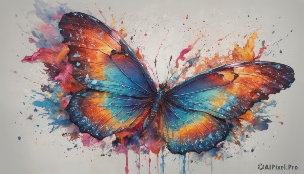 The wonder of a butterfly in a picturesque dynamic scene