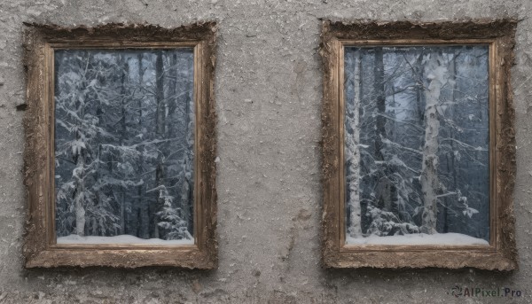 A ethereal snowy scenery showcasing a unique subject