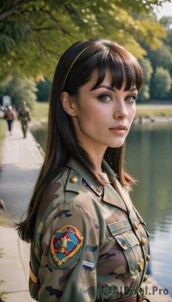 The serene presence of a female in a peaceful day