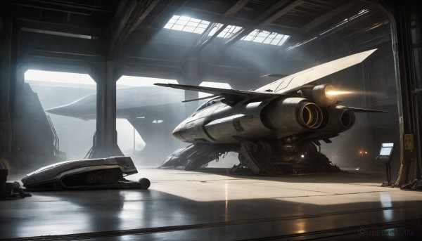 A spacecraft surrounded by a captivating scenery