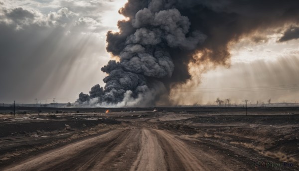 A inspiring landscape within fiery day