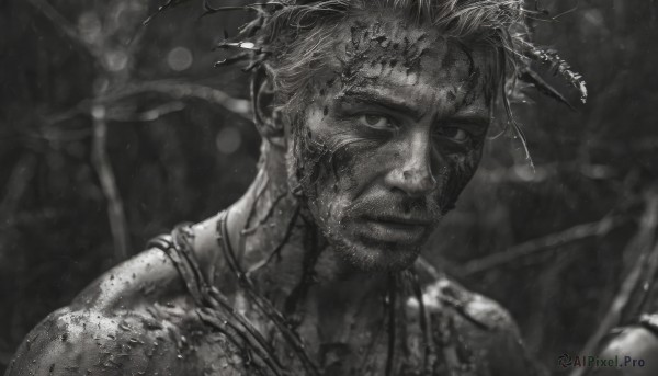 A majestic male within a lush dynamic scene