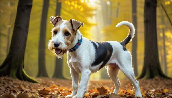 A tranquil outdoors showcasing a dog